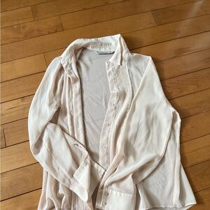 Zara Basic Cream Blouse